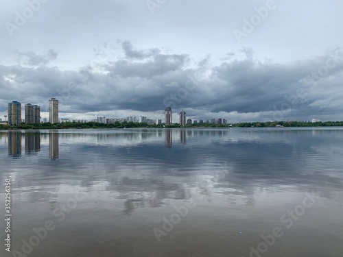 wide river in the city