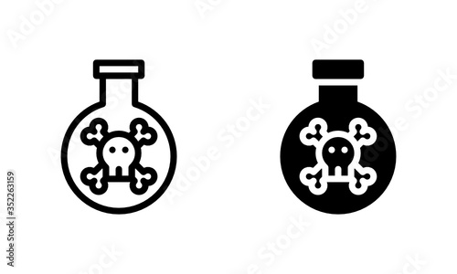 Poison Chemical Dangerous Toxic Icon, Logo, Vector