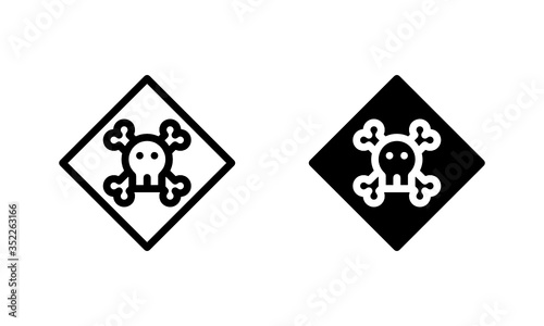 Poison Sign Symbol Dangerous Toxic Icon, Logo, Vector