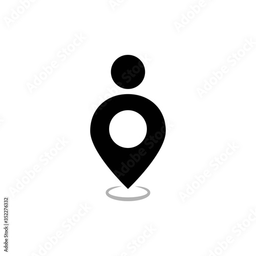 Free Download map pointer person silhouette vector design template illustration - GFXLoad