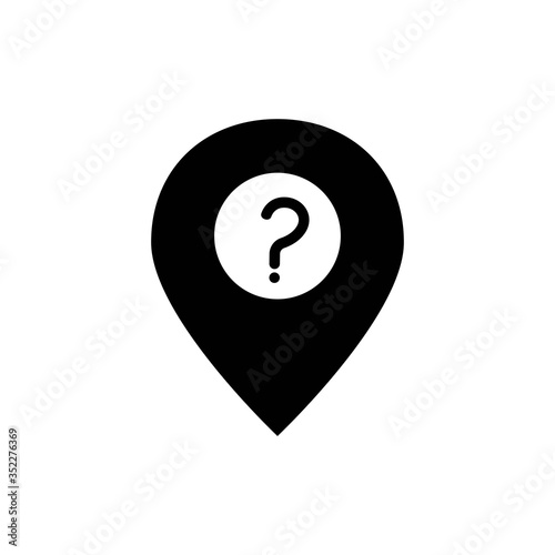 map pointer question mark vector design template illustration