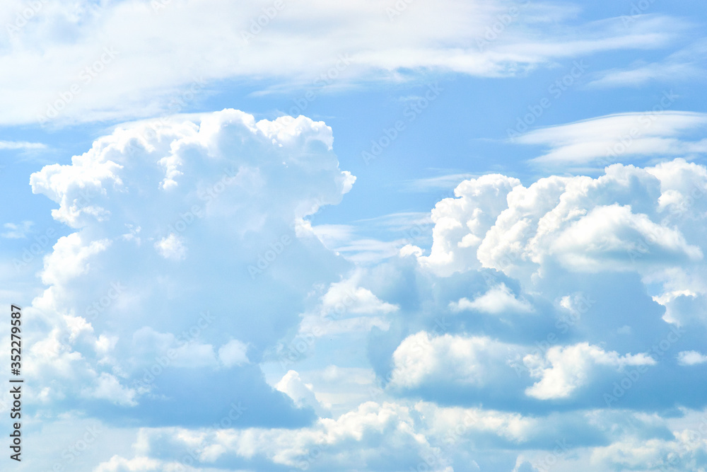 Beautiful white cumulus cloud with the blue sky. Beautiful white cumulus cloud with the blue sky.