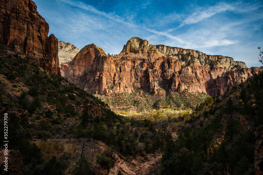Colorful landscape from zion national park utah