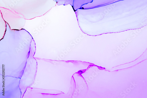 Abstract fluid art in alcohol ink painting technique.