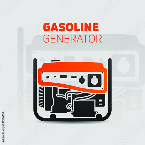 Gasoline generator icon
