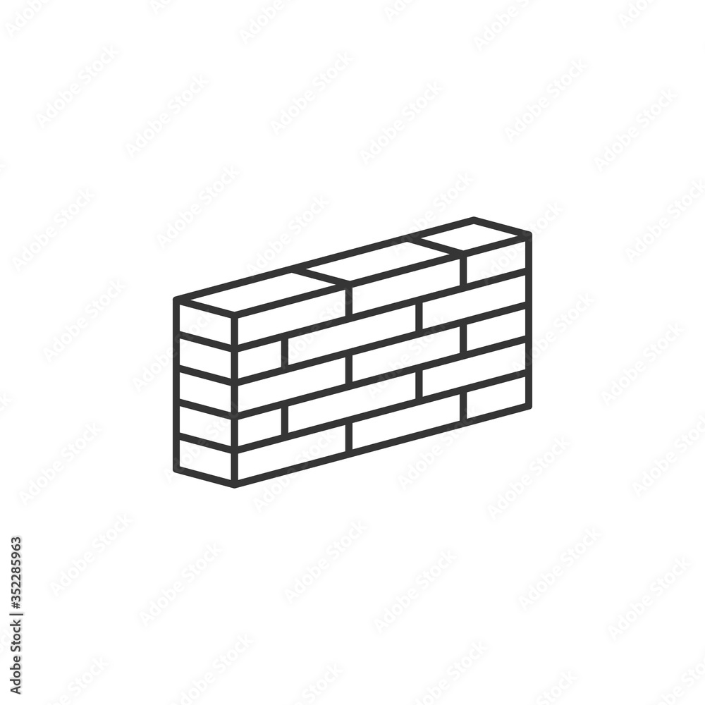 Brick wall icon vector illustration Векторный объект Stock | Adobe Stock