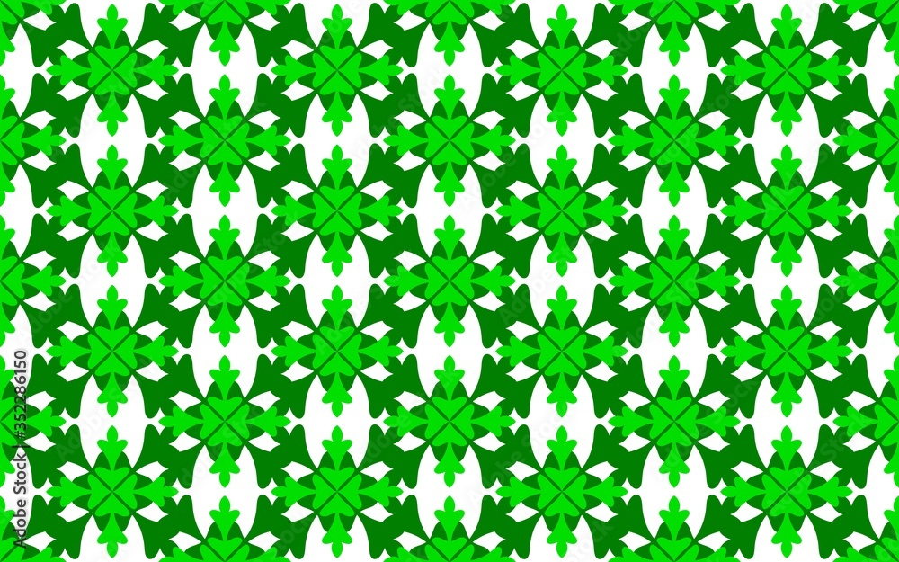 beautiful seamless monochrome green pattern. leaves on a white background. new website design. template, cover, print.