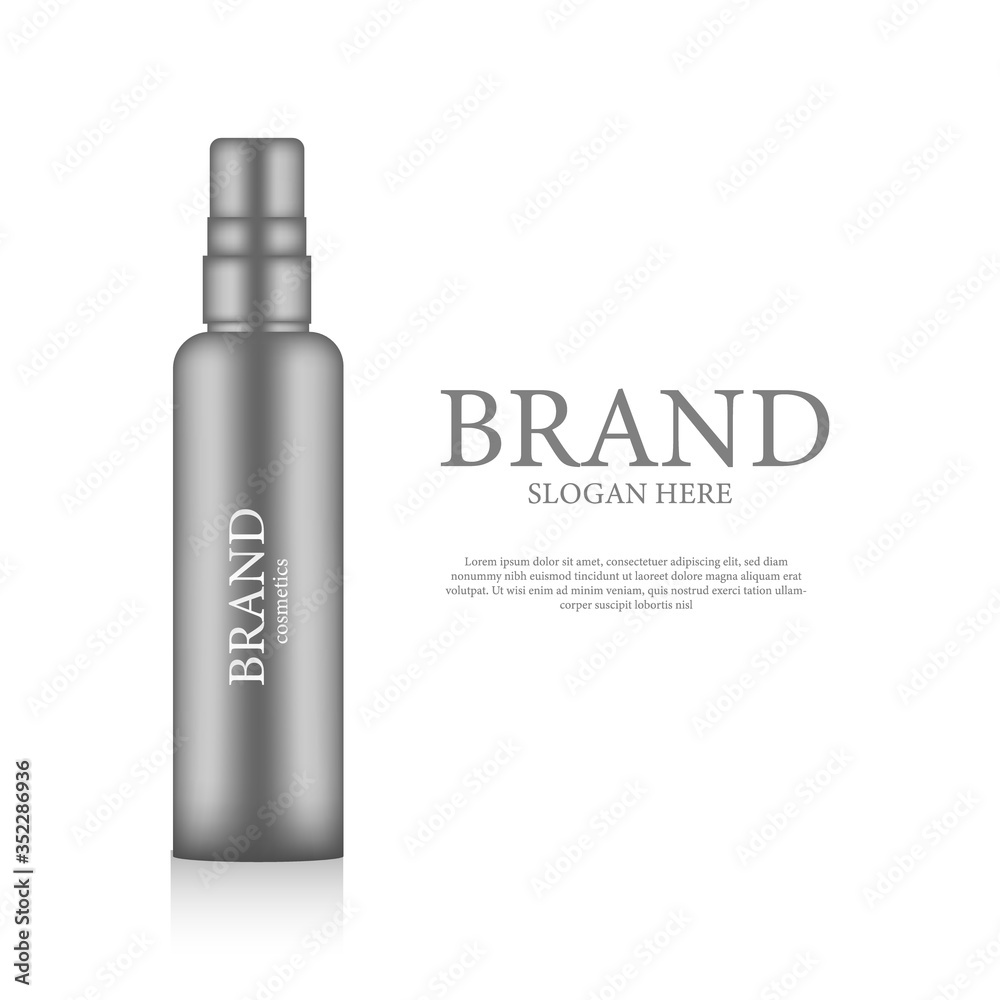 Blank realistic cosmetic bottle mockup on black for banner promotional Blank realistic cosmetic bottle mockup on black for banner promotional