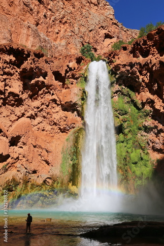 Mooney Falls  located within the Havasupai Indian Reservation in the Grand Canyon  Arizona  USA.