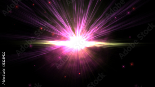 abstract of digital lens flare background