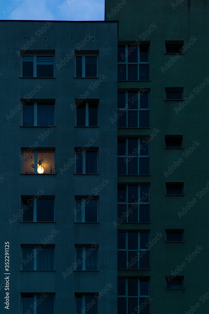 night lights in the building night lights in the building