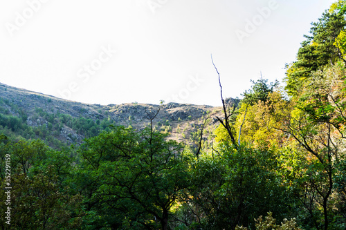 Almajului mountains, Banat, mountain landscape, water mills area. Rudaria, Eftimie Murgu, Romania.  photo