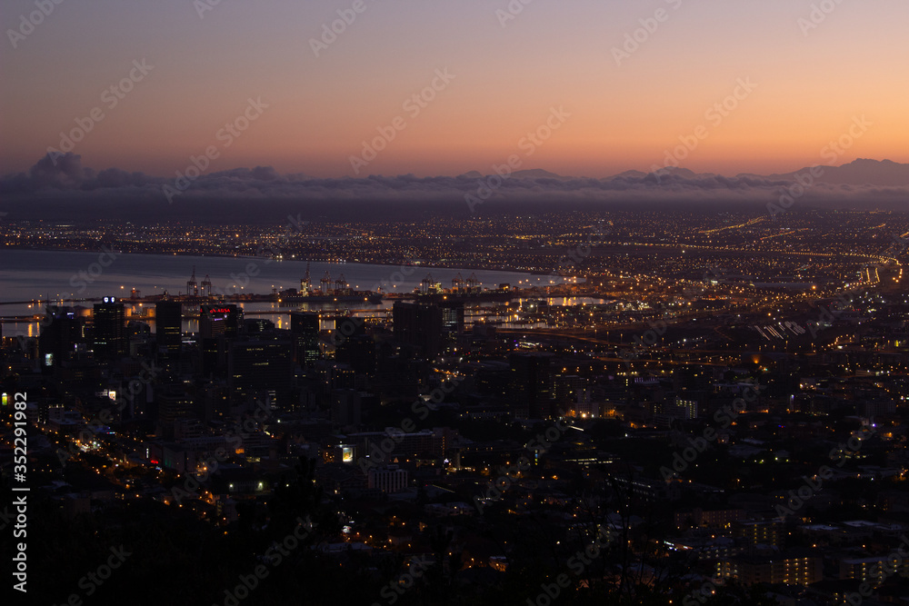 City of  Cape Town at dawn