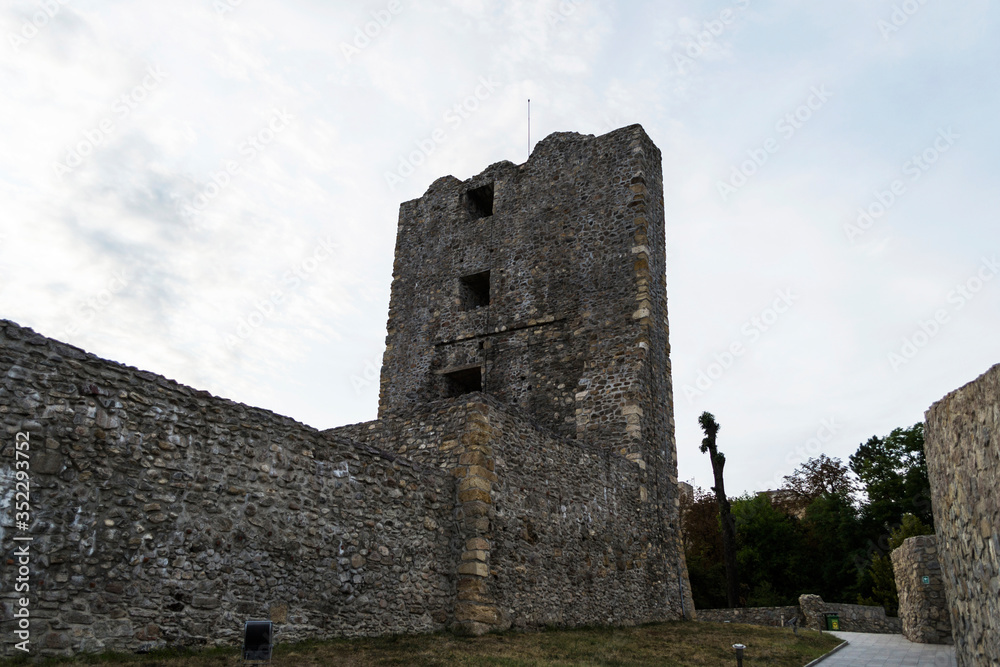 Ruins of medieval fortress, Drobeta Turnu Severin, Romania.