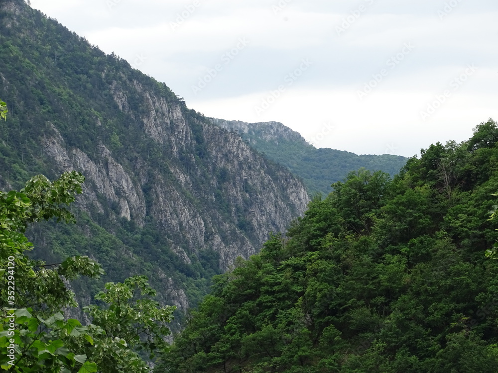 Naklejka premium view from the mountain