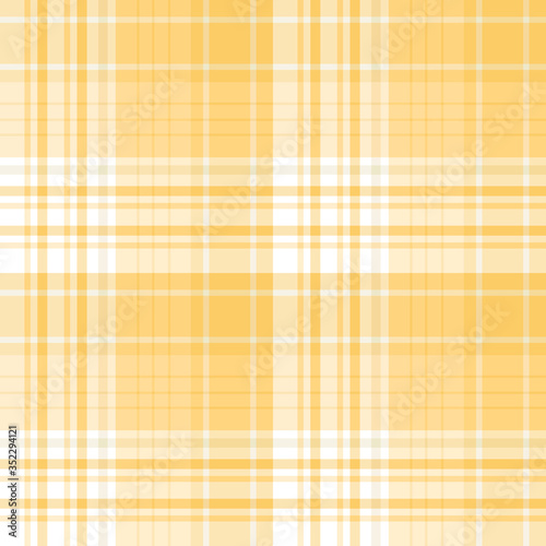 Seamless pattern in yellow and white colors for plaid, fabric, textile, clothes, tablecloth and other things. Vector image.
