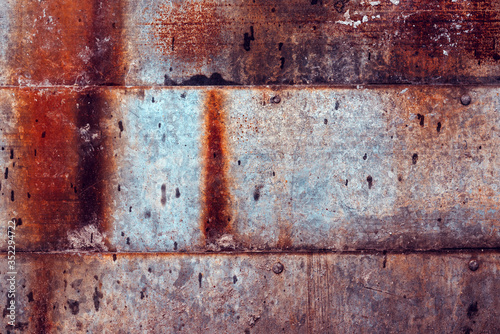Corroded metal surface texture as background