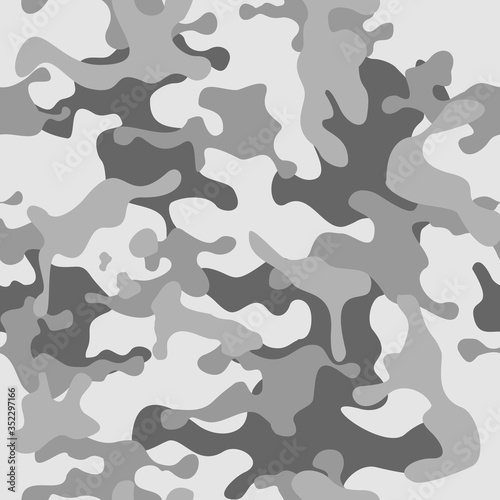 Seamless camouflage pattern.NATO.Army background. Modern print on fabric on clothing.Vector photo