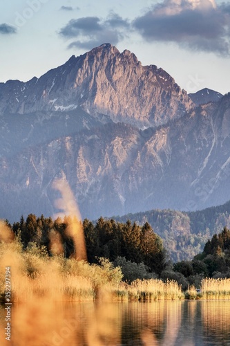 sunset in the mountains