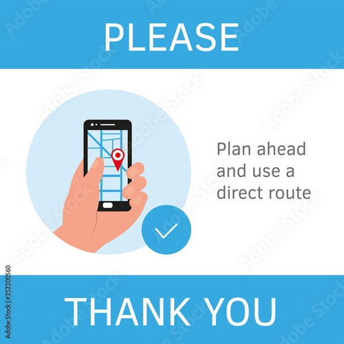 Plan your trip ahead and use a direct route. Guidance recommendation. Avia coronavirus lockdown prevention rules. Travel guidance for travelers avia flights, train trips infographic flat style vector.