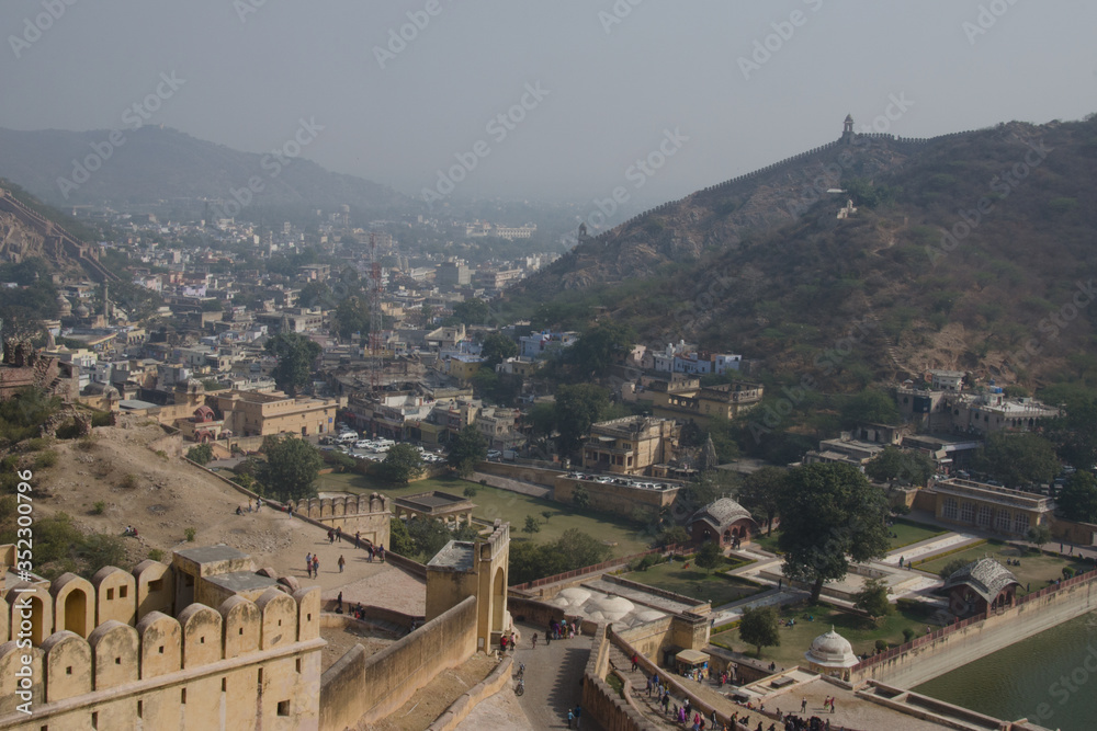 jaipur city scape view from amber palace