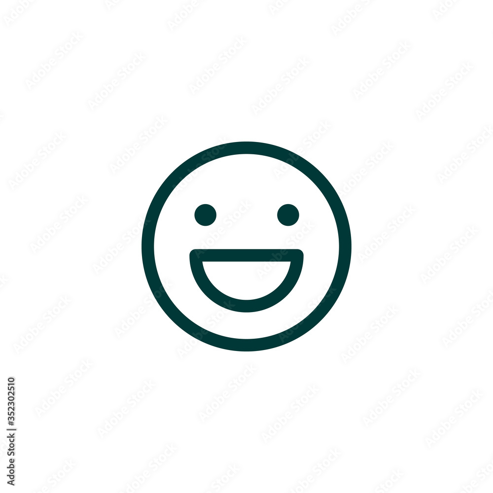 Smile Icon in the circle, happy face icon, emotion symbol. Stock vector illustration isolated on white background. Smile Icon in the circle, happy face icon, emotion symbol. Stock vector illustration isolated on white background.