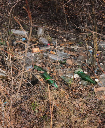 trash in the forest