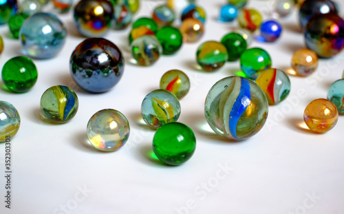 glass balls of various colors and sizes © Roberto Sorin