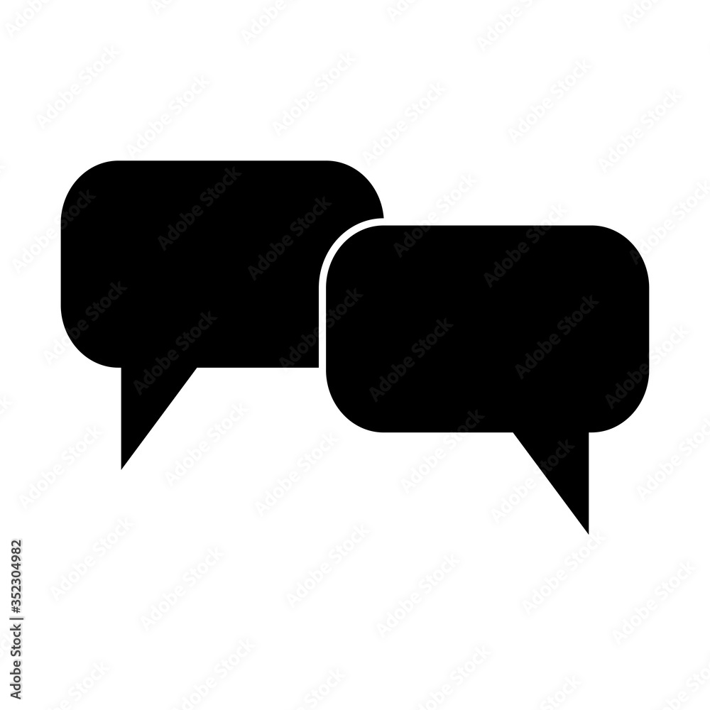 Chat vector icon. Speech bubbles. Comments. Dialogue sign. Vector illustration Chat vector icon. Speech bubbles. Comments. Dialogue sign. Vector illustration