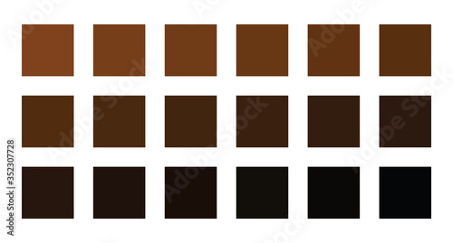 Brown color palette vector illustration