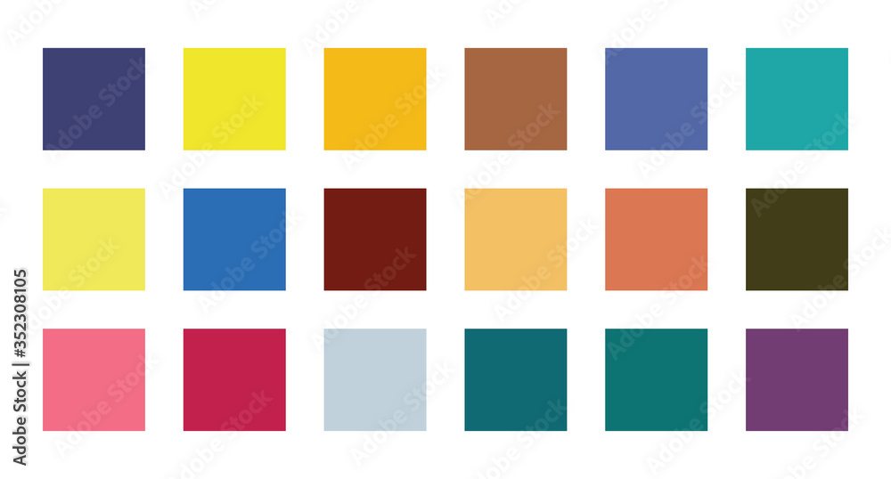 colour set palette vector illustration