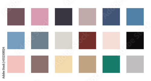 colour set palette vector illustration
