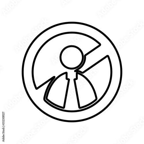 Illustration of employee kicked out of company. Boss firing worker sign. Layoff symbol for modern business concept and web, mobile design.