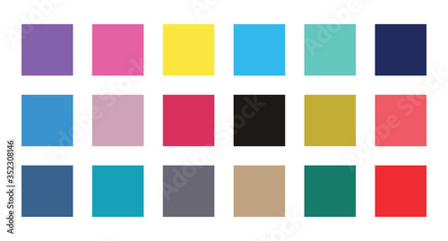 colour set palette vector illustration