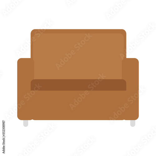 couch comfortable, modern model of settee icon