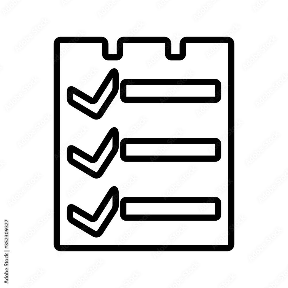 Checklist icon. Clipboard with items checked sign. Inventory list. Checklist icon. Clipboard with items checked sign. Inventory list.