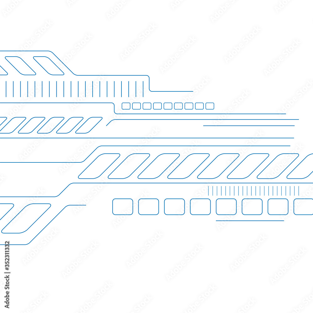 Blue thin lines abstract technology futuristic vector background Blue thin lines abstract technology futuristic vector background
