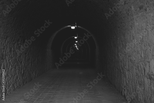 Ogarrio Tunnel , the only way to get in "Real De Catorce" Mexican town cobblestone road into the sierra which only accepts vehicles one way (travelers in and out having to wait their turn)