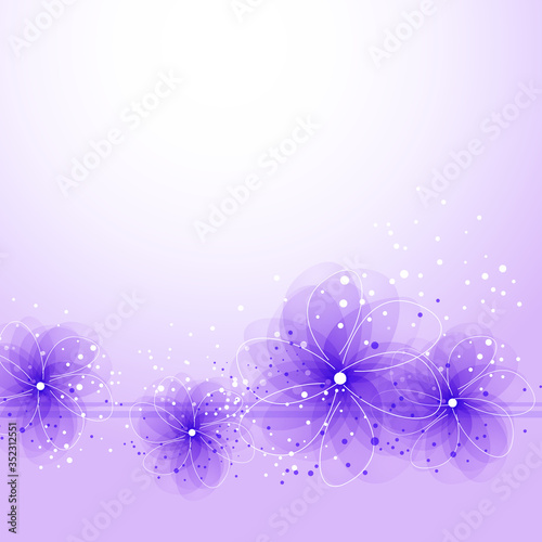 vector background with flowers