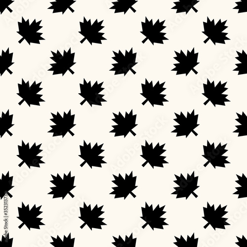 Seamless vector geometrical pattern with maple leaf. Happy Canada day background. Canadian pattern great for textile  print  backdrop or wrapping paper