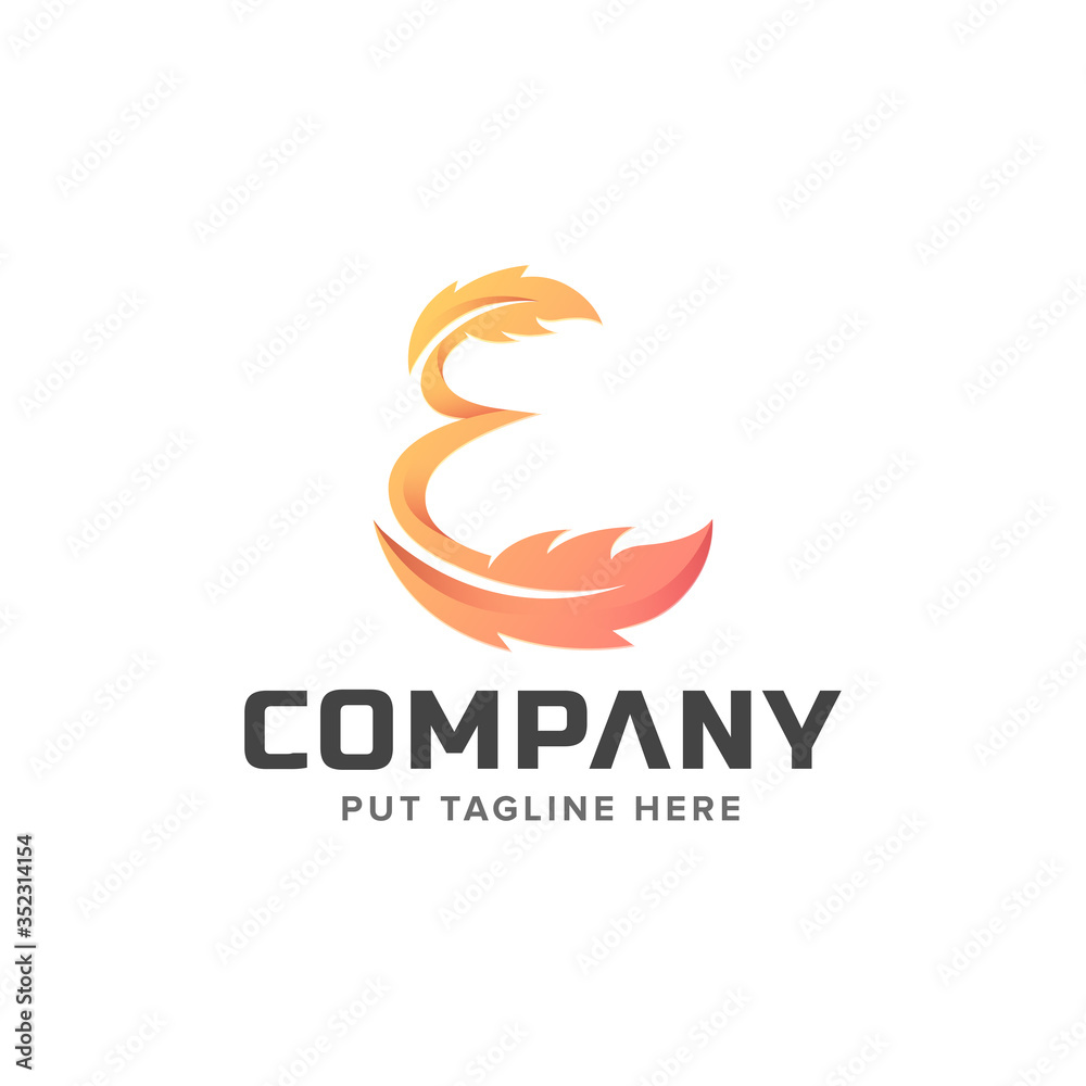 Creative feather law logo template for company Creative feather law logo template for company