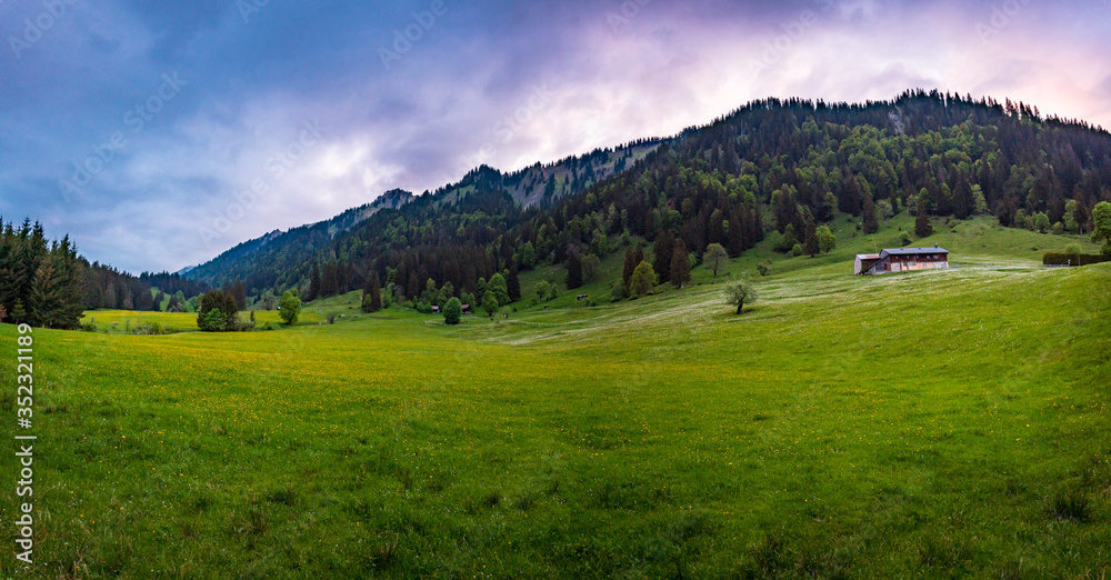 The beautiful Gunzesried valley