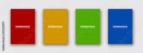 vector illustration background pandemic icons coronavirus covid 19. Virus Corona backdrop pattern. Medical banner with coronavirus covid19 bacteria icon set. Modern abstract infection texture design.