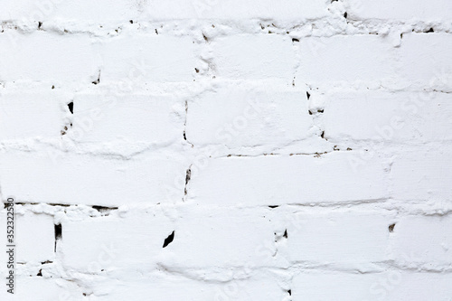 white old brick wall texture background