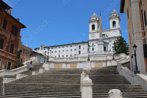 famous spanis steps in rome italy spanish steps are famous tourist destination in italy photo