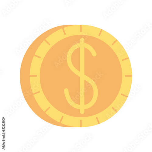 coin isolated on white background vector illustration design