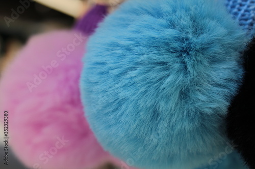 close up of a fur ball