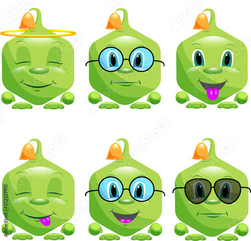 geometric color vector smiley face happy smart saint steep