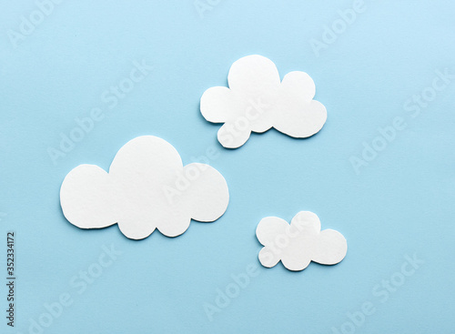 white clouds on blue sky background