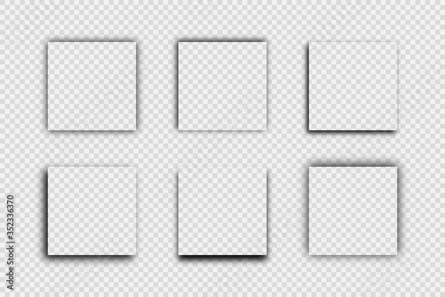 Dark transparent realistic shadow